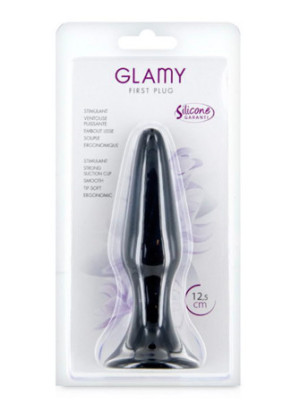 Plug anal noir 12.5cm avec ventouse - CC5700402010